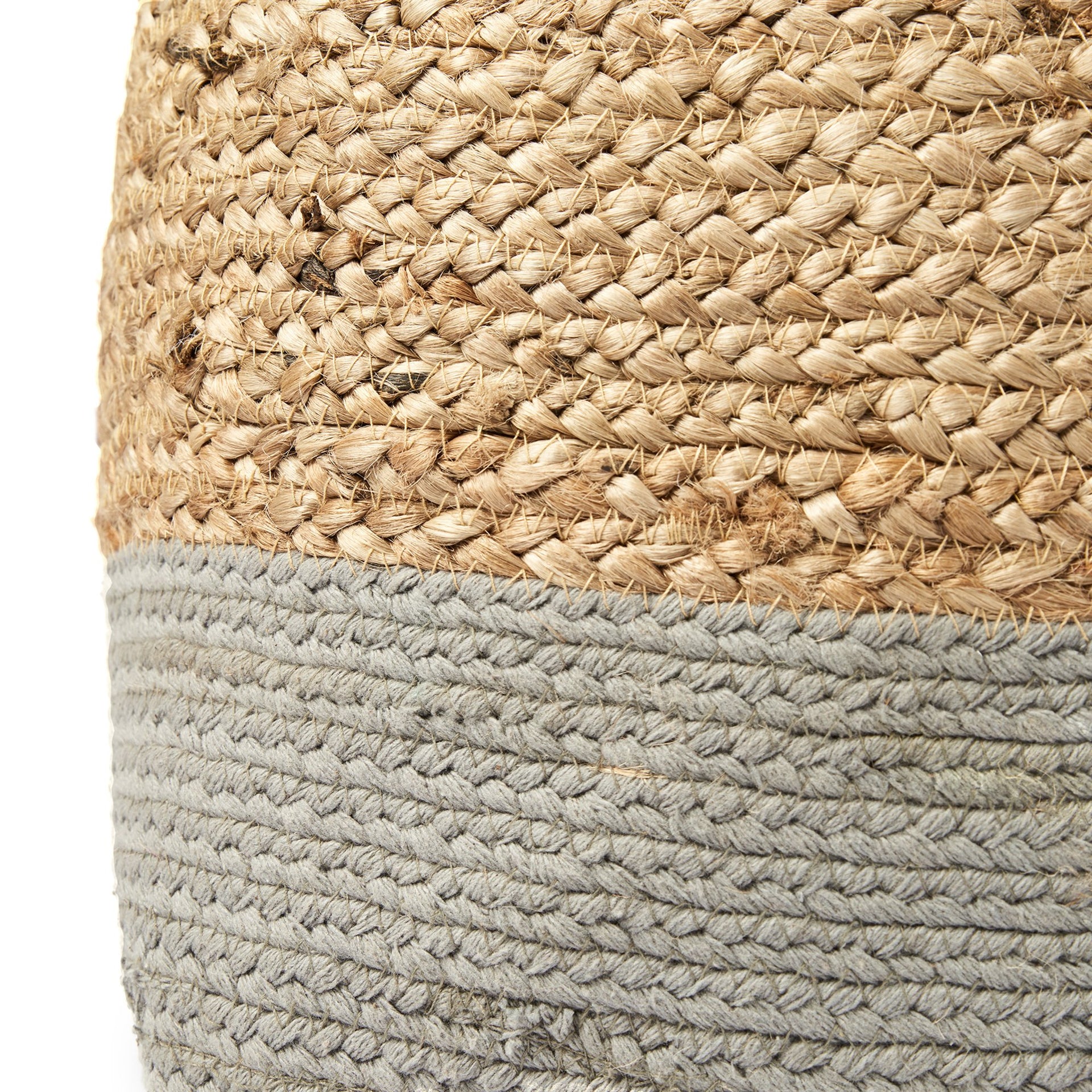Vintage Design Preston Jute Pouffe - Grey/Natural Vintage Design