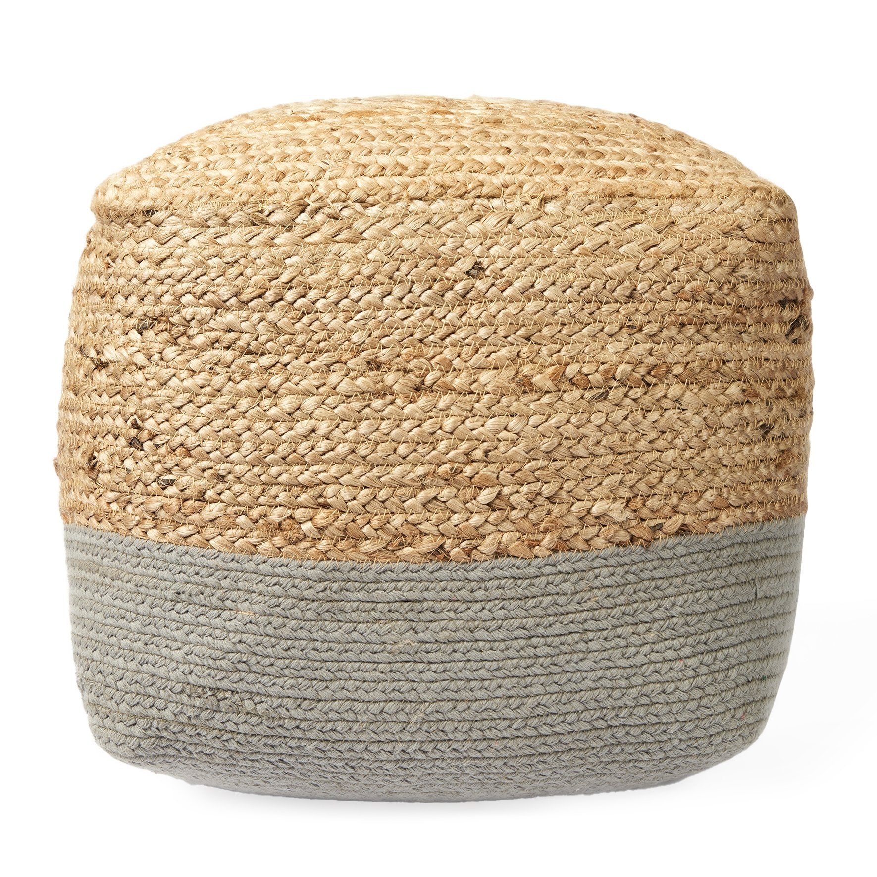 Vintage Design Preston Jute Pouffe - Grey/Natural Vintage Design