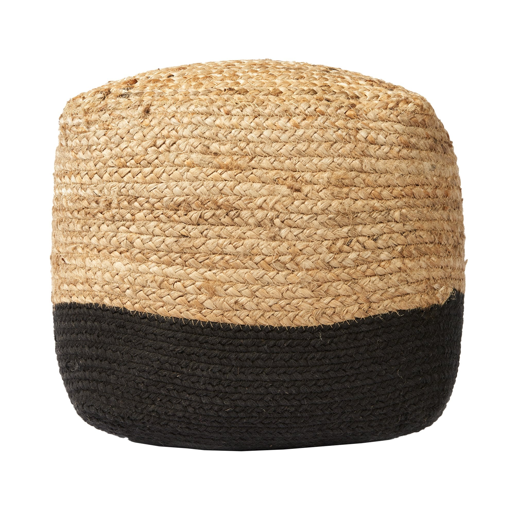 Vintage Design Preston Jute Pouffe - Black/Natural Vintage Design