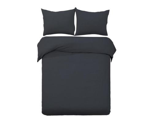 Classic Quilt Cover Set - Black Giselle