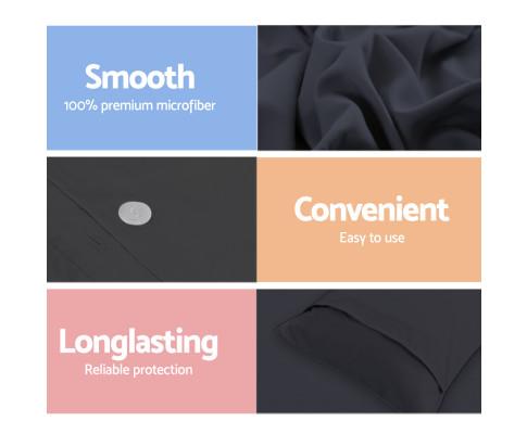 Classic Quilt Cover Set - Black Giselle