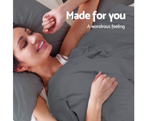 Classic Quilt Cover Set - Charcoal Giselle