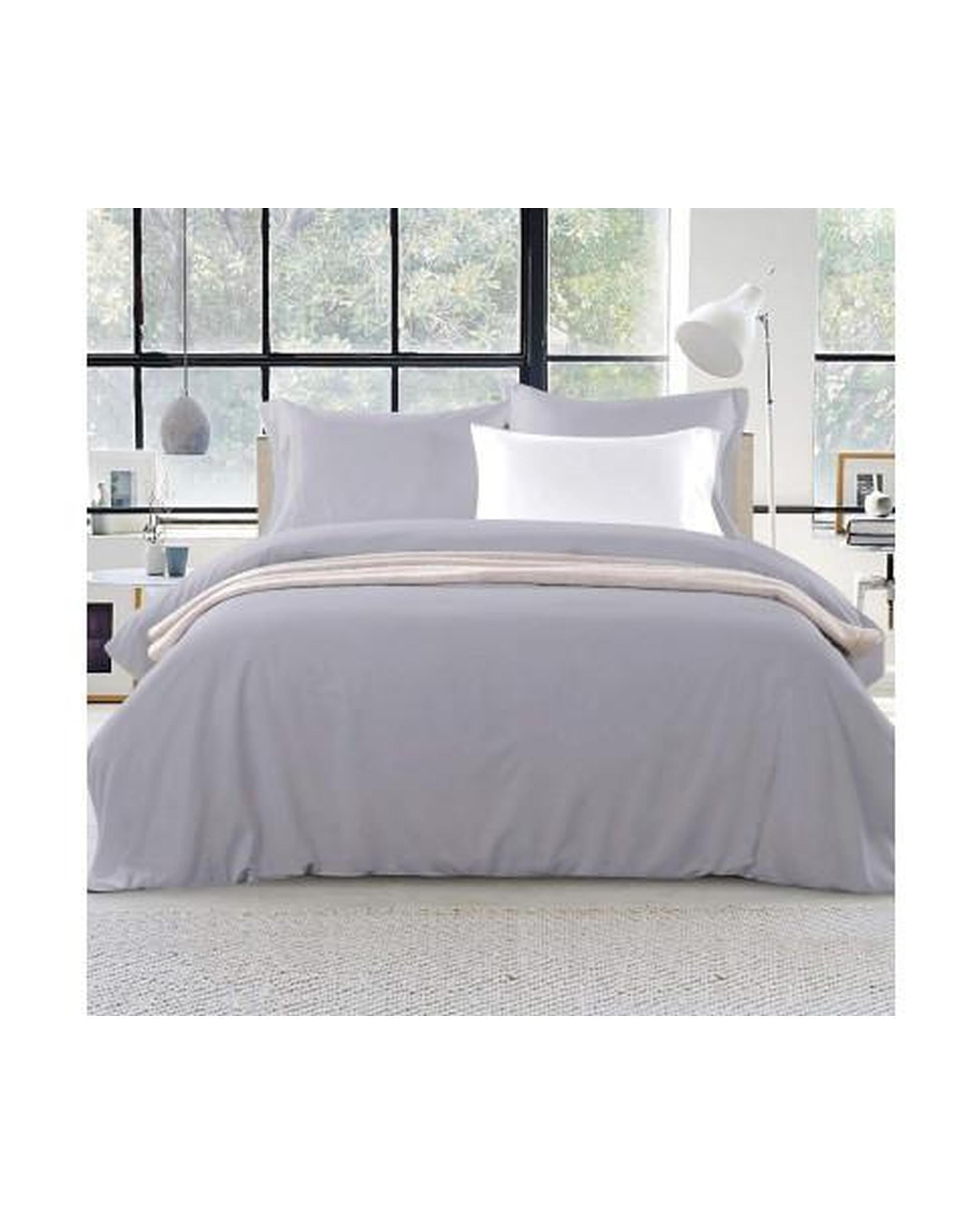 Classic Quilt Cover Set - Grey Giselle
