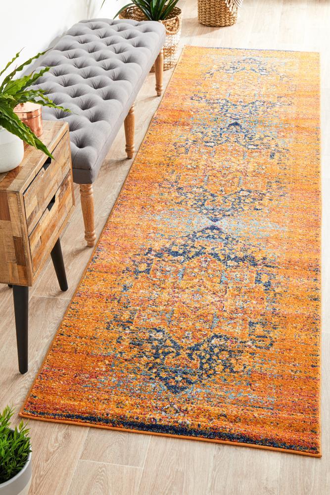 Radiance 400 Rust Runner Rug Rug Culture