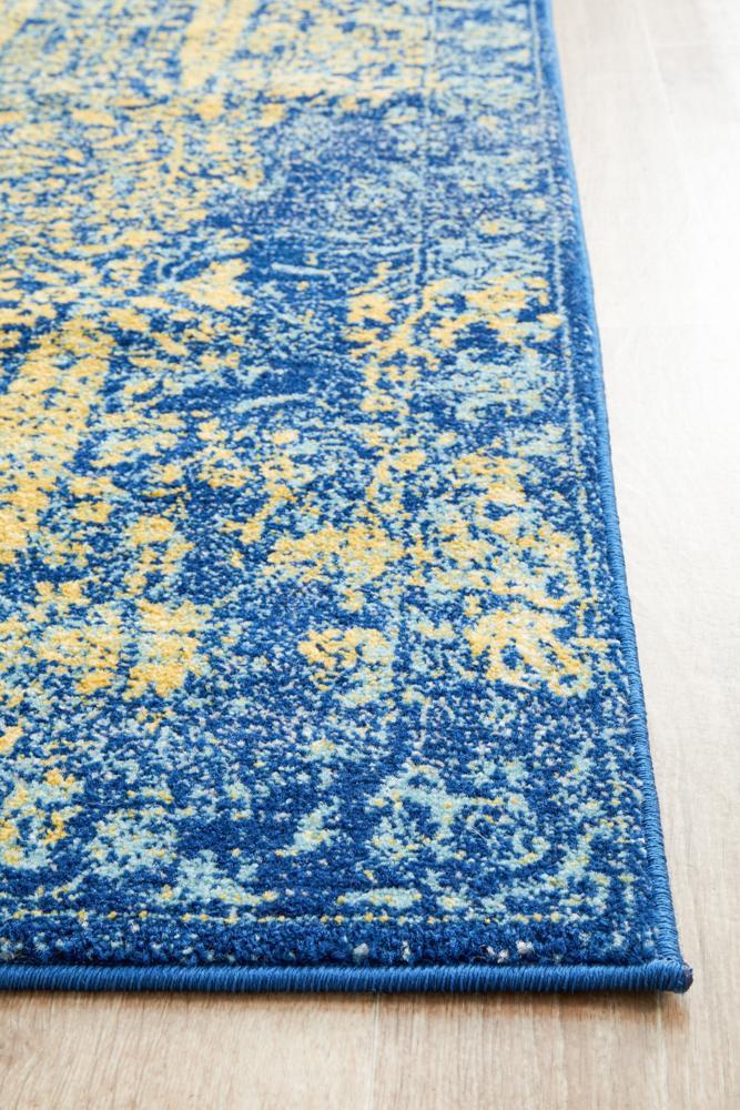 Radiance 411 Royal Blue Runner Rug Rug Culture