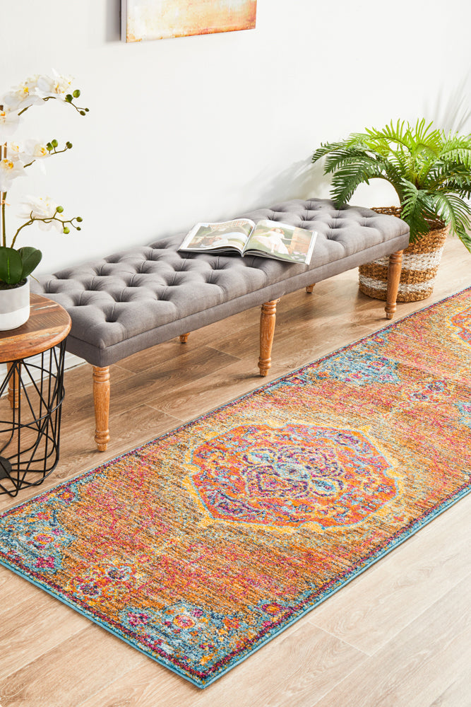 Radiance 422 Tangerine Runner Rug Rug Culture