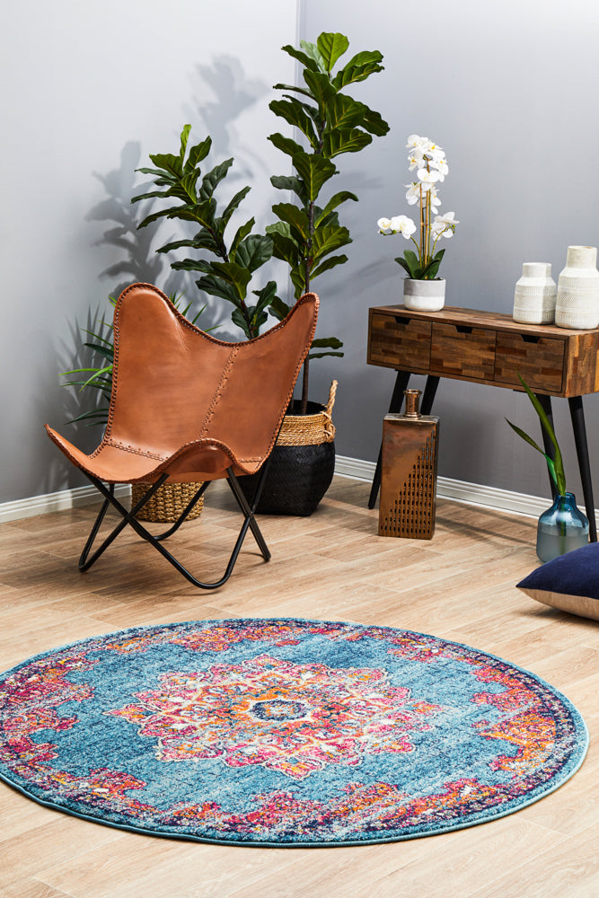Radiance 433 Marine Round Rug Rug Culture
