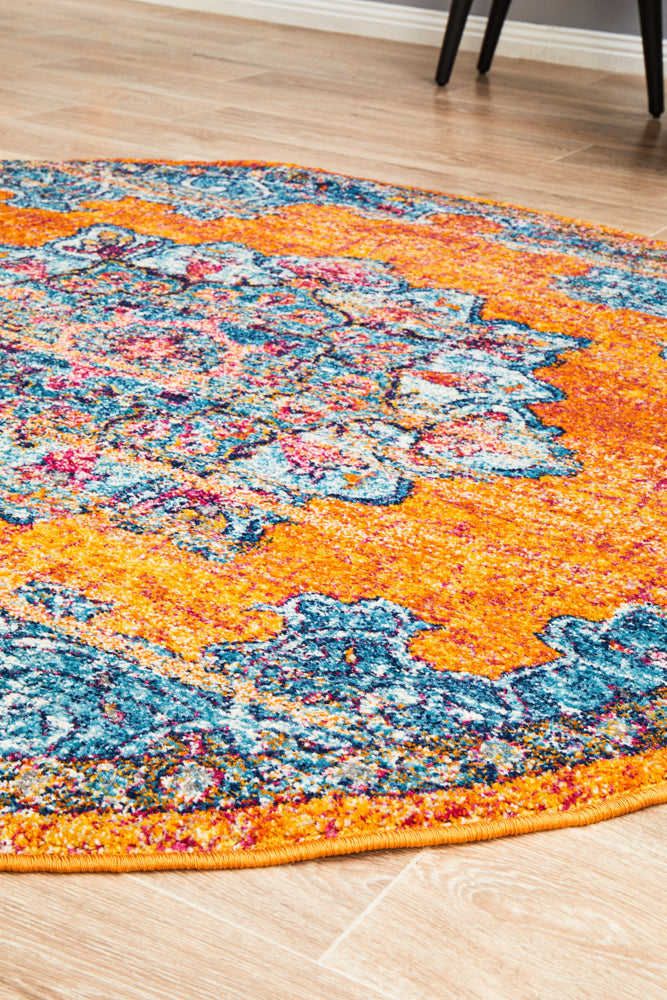 Radiance 433 Rust Round Rug Rug Culture