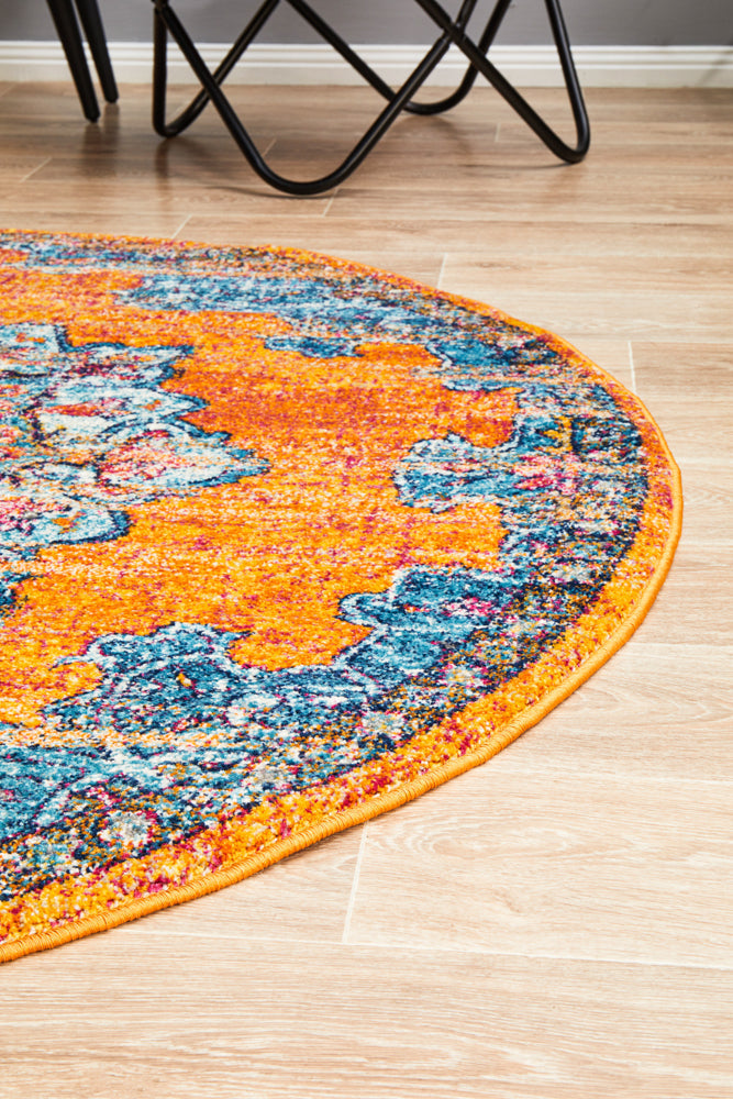 Radiance 433 Rust Round Rug Rug Culture
