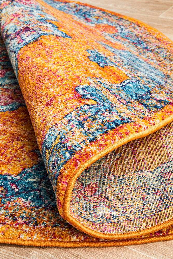 Radiance 433 Rust Round Rug Rug Culture