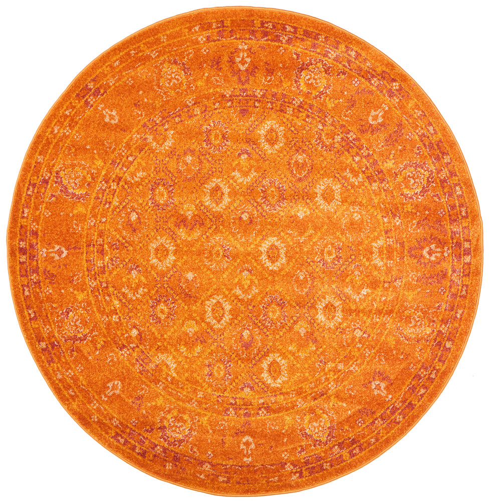 Radiance 444 Burnt Orange Round Rug Rug Culture