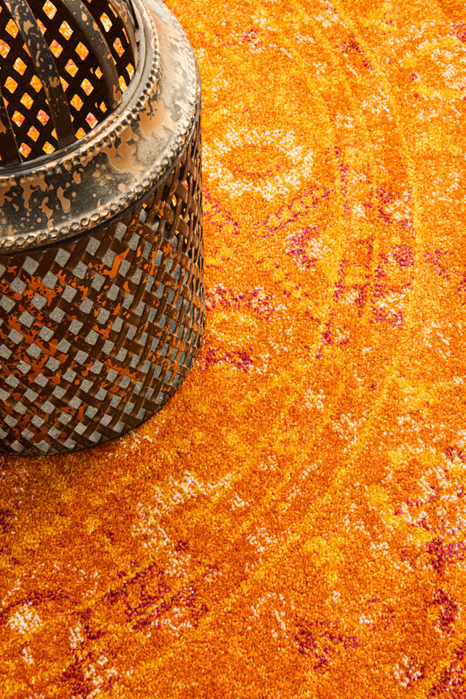 Radiance 444 Burnt Orange Round Rug Rug Culture