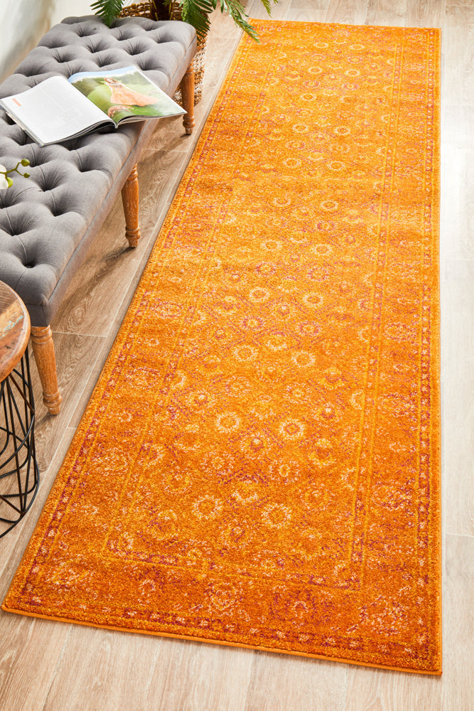 Radiance 444 Burnt Orange Runner Rug Rug Culture
