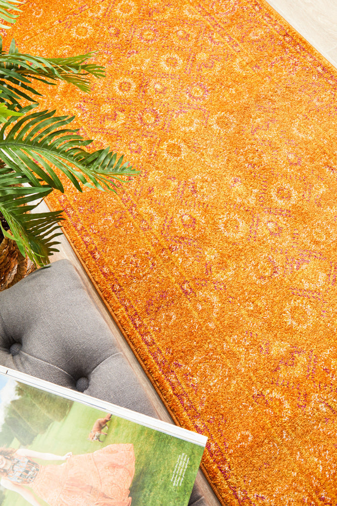 Radiance 444 Burnt Orange Runner Rug Rug Culture