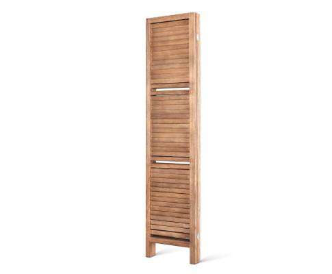 Room Divider Privacy Screen Foldable Partition Stand 4 Panel - Brown Artiss