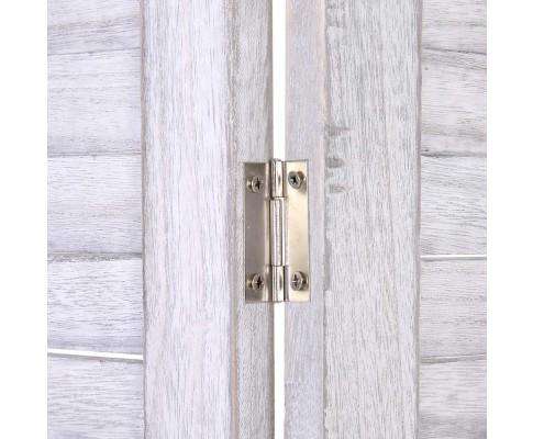 Room Divider Privacy Screen Foldable Partition Stand 4 Panel - White Artiss