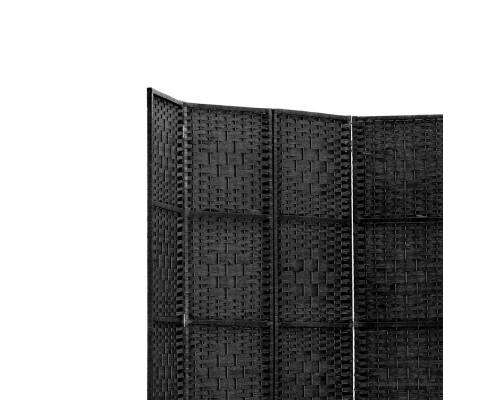 6 Panel Foldable Wooden Room Divider - Black Artiss