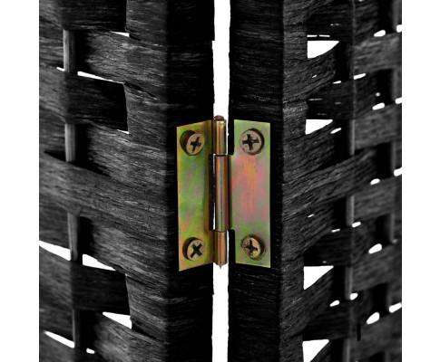 6 Panel Foldable Wooden Room Divider - Black Artiss