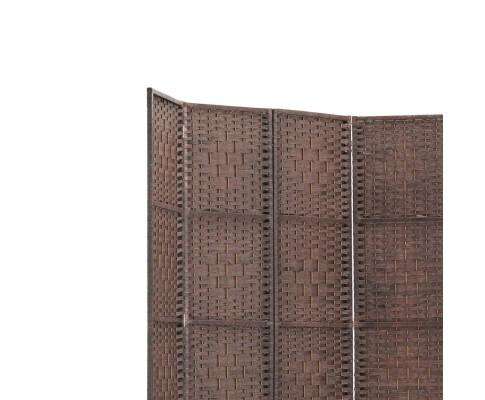 6 Panel Foldable Wooden Room Divider - Brown Artiss