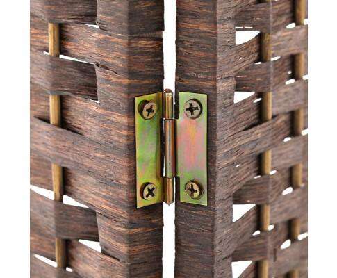 6 Panel Foldable Wooden Room Divider - Brown Artiss
