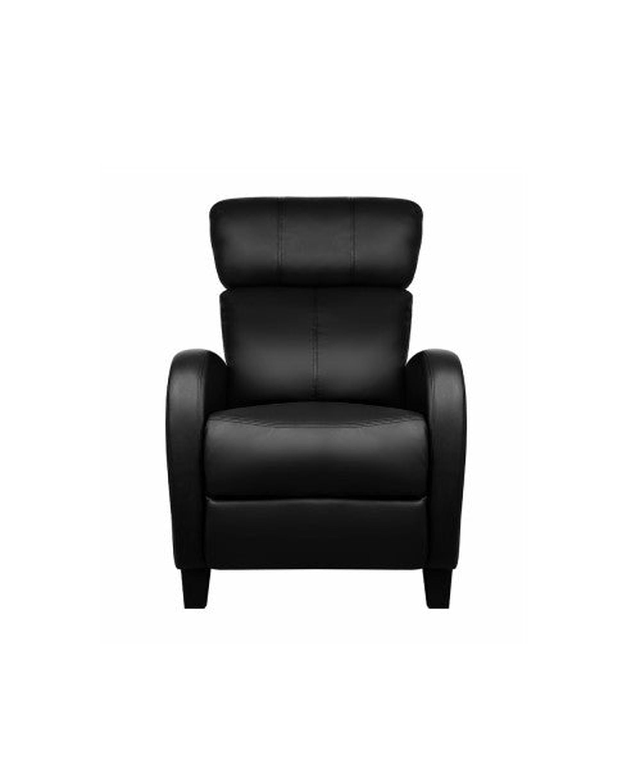 PU Leather Reclining Armchair - Black Artiss