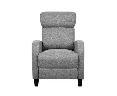 Fabric Reclining Armchair - Grey Artiss