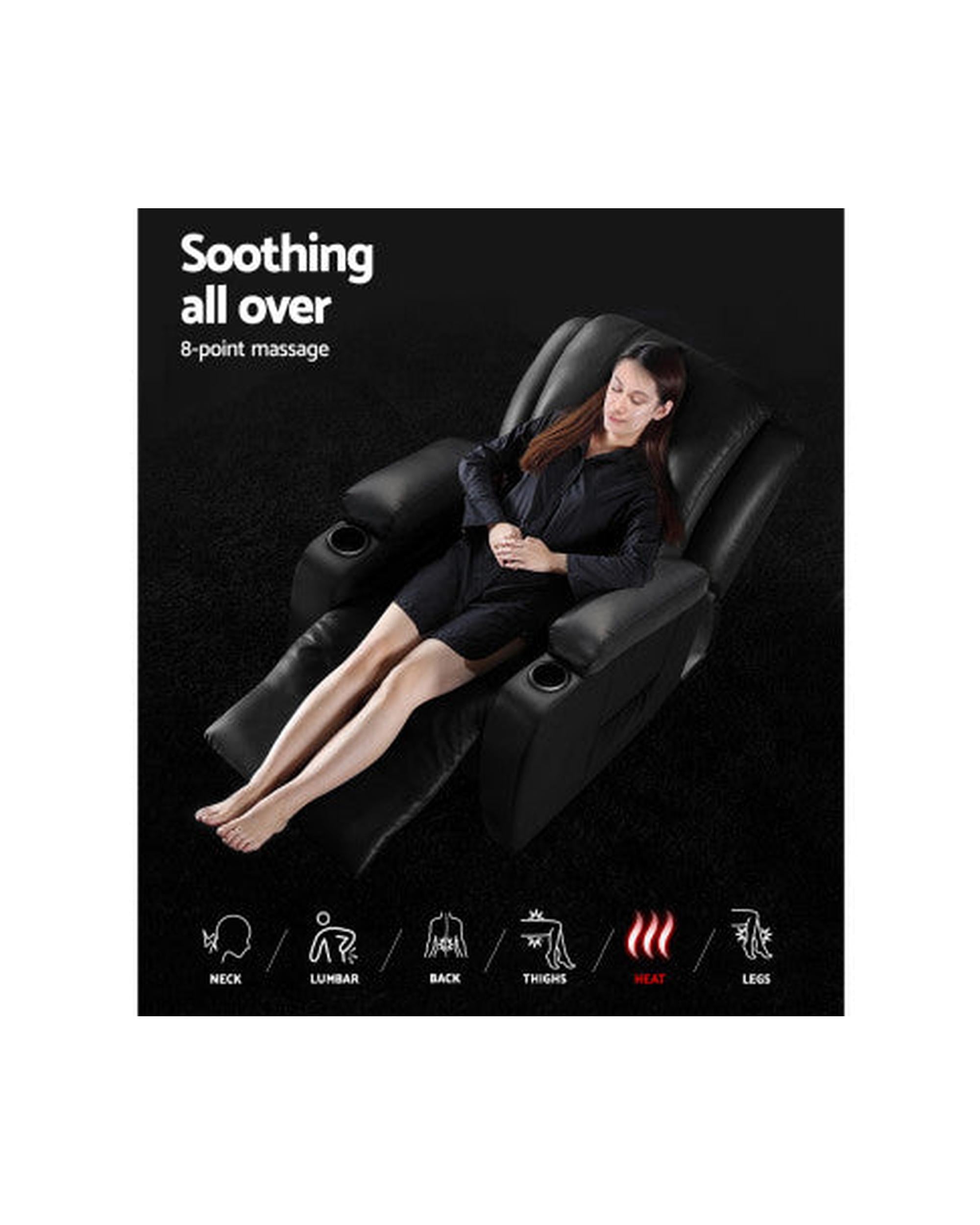 Electric Massage Chair Recliner Luxury Lounge Sofa Armchair Heat Leather Artiss