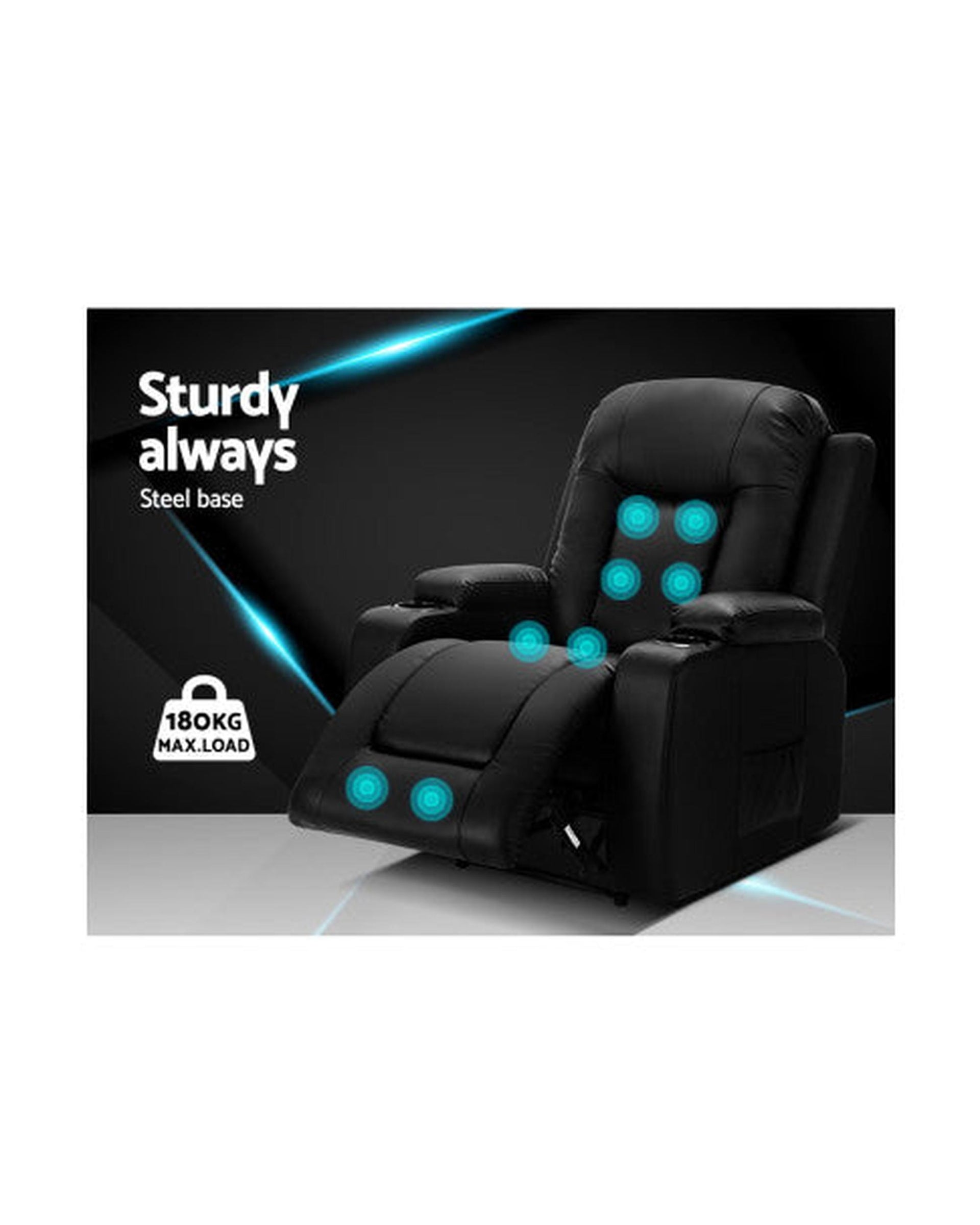 Electric Massage Chair Recliner Luxury Lounge Sofa Armchair Heat Leather Artiss