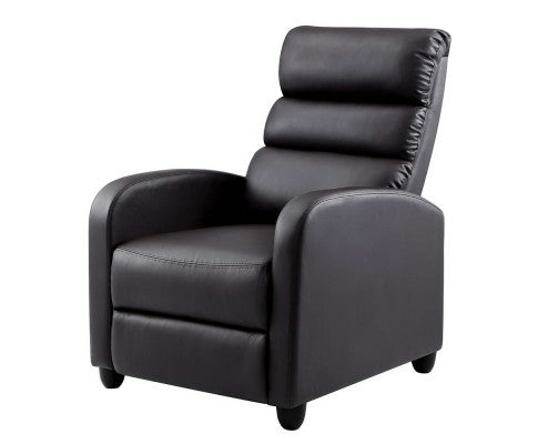 Luxury Recliner Chair Chairs Lounge Armchair Sofa Leather Cover Brown Artiss