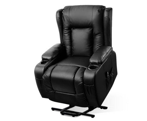 Electric Recliner Chair Lift Heated Massage Chairs Lounge Sofa Leather Artiss