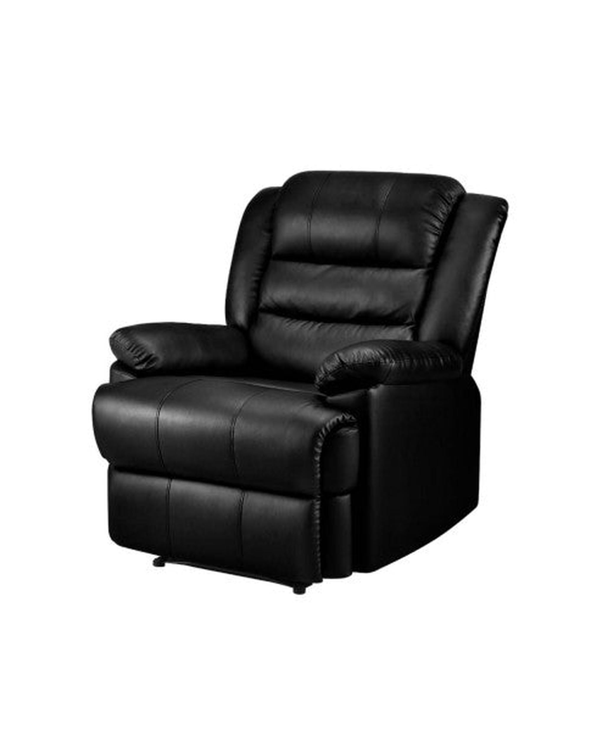 Recliner Chair Armchair Luxury Single Lounge Sofa Couch Leather Black Artiss