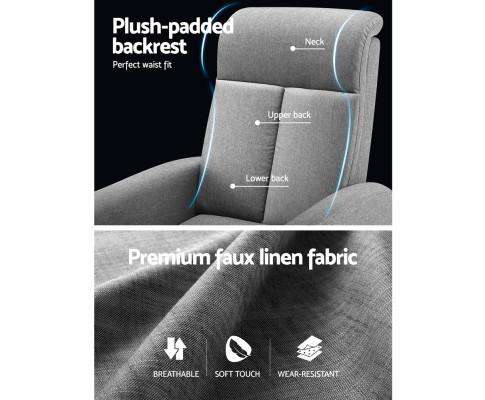 Recliner Chair Luxury Lounge Sofa Single Armchair Padded Accent Chairs Artiss