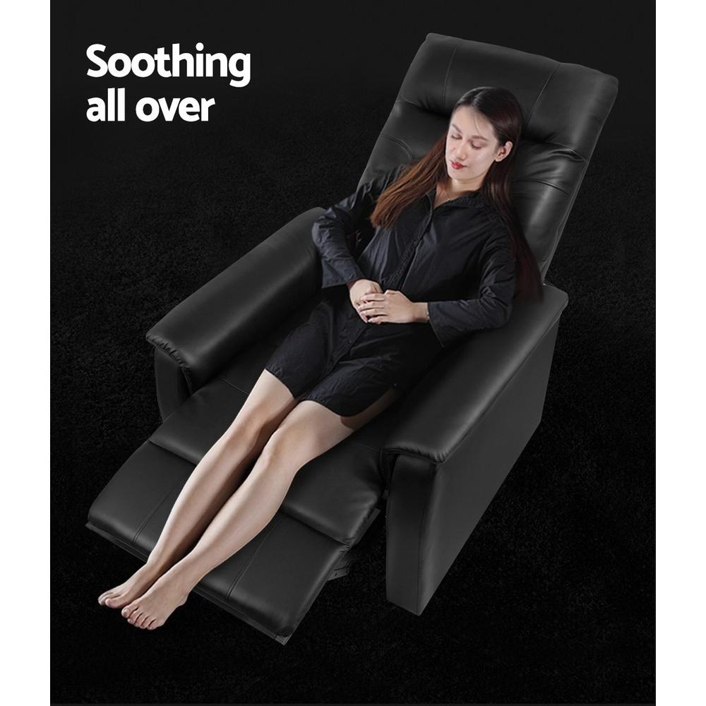 Lift Recliner Chair Sofa Single Comfortable Black Leather Armchair Artiss