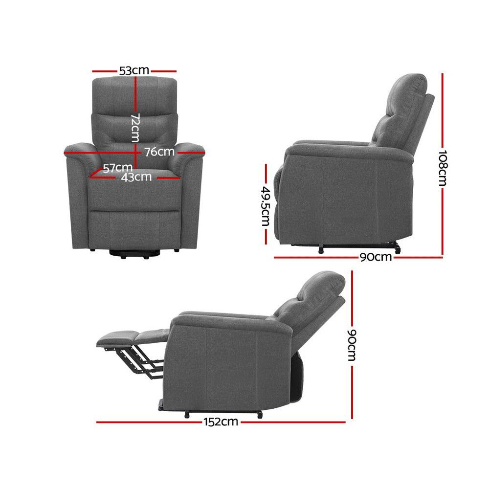 Recliner Lift Chair Adjustable Armchair Luxury Lounge Padded Sofa Single Artiss