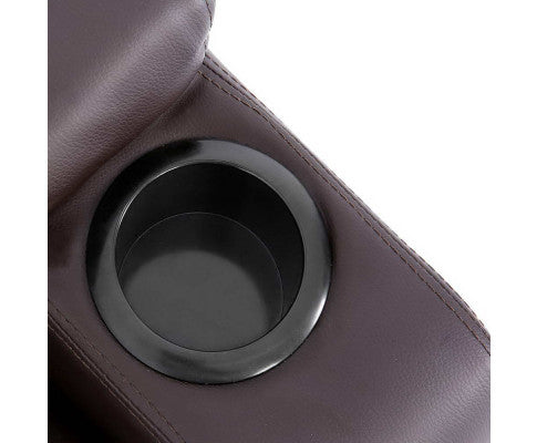 Electric Recliner Lift Chair Massage Armchair Heating PU Leather Brown Artiss