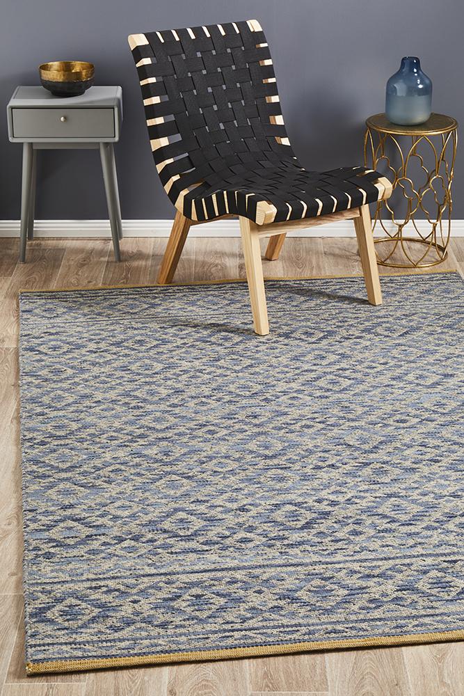 Relic Harvey Blue Natural Rug Rug Culture