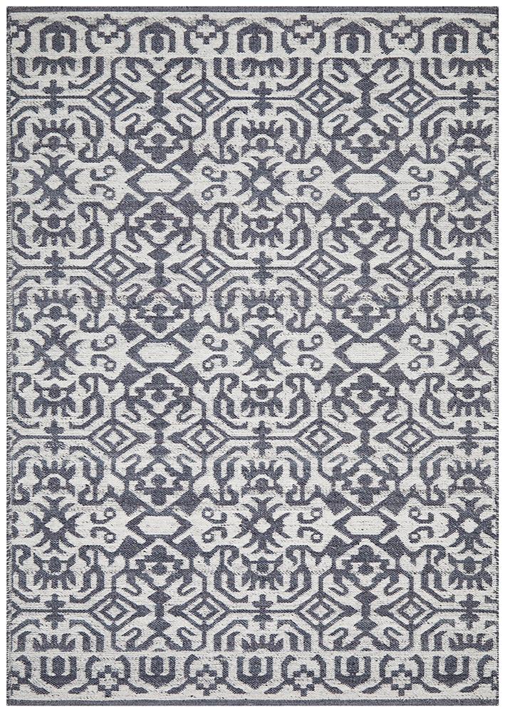 Relic Kian Silver Navy Rug Rug Culture