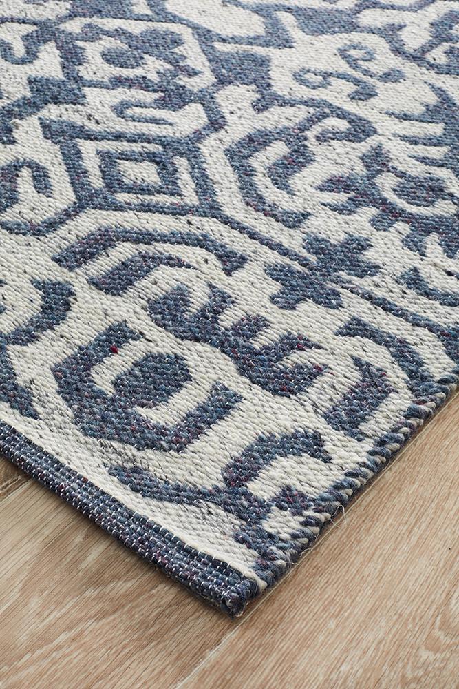 Relic Kian Silver Navy Rug Rug Culture