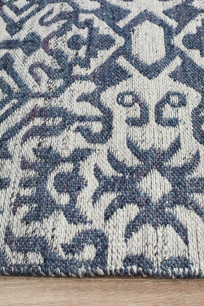 Relic Kian Silver Navy Rug Rug Culture