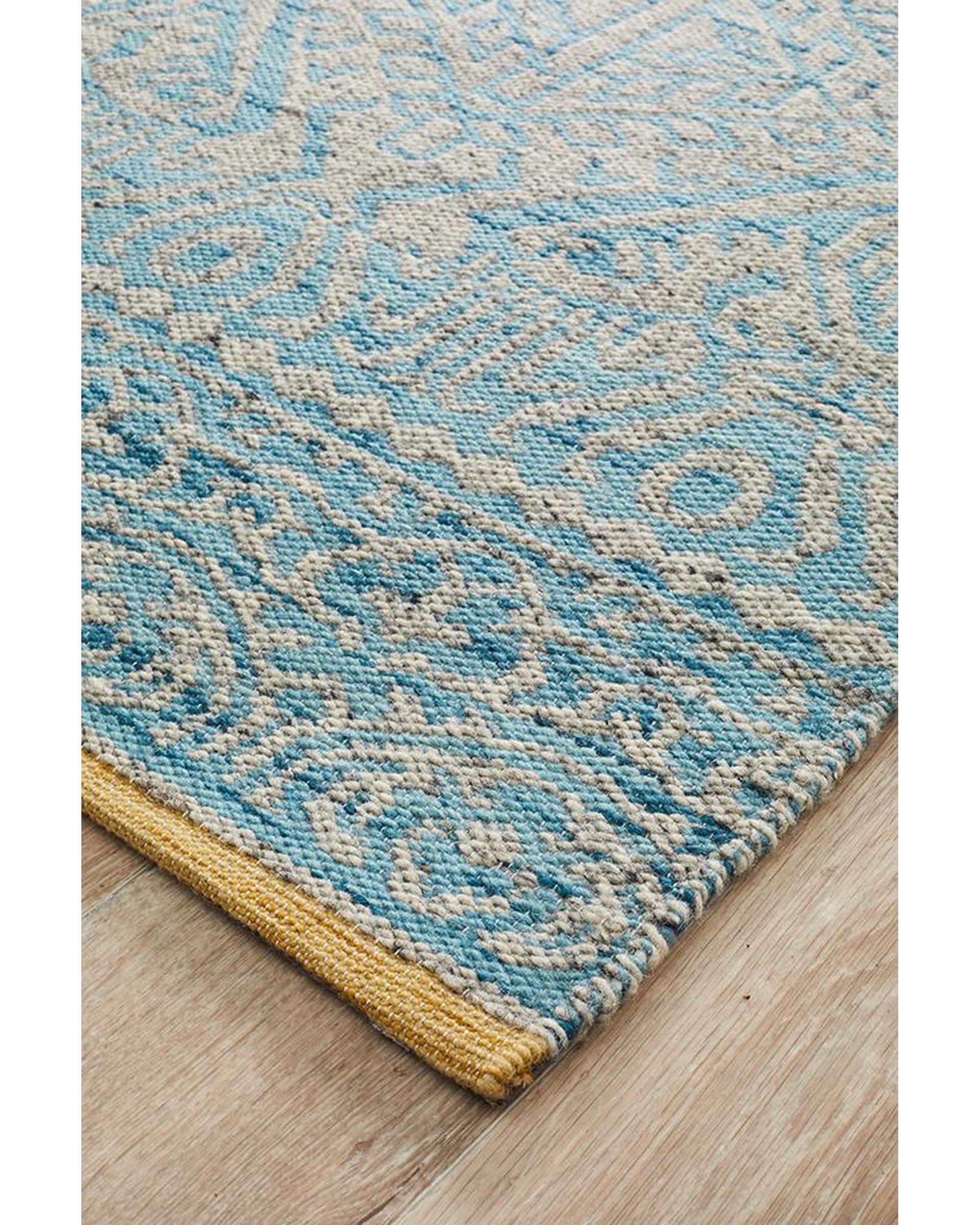 Relic Hunter Blue Grey Rug Rug Culture