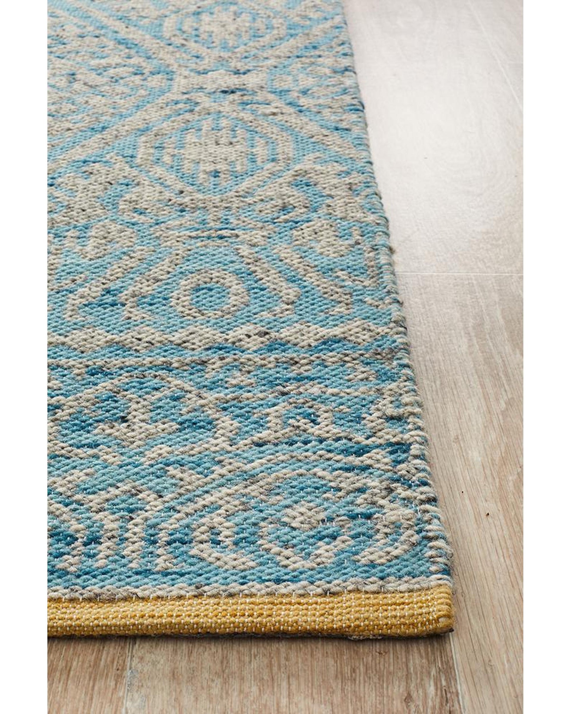 Relic Hunter Blue Grey Rug Rug Culture