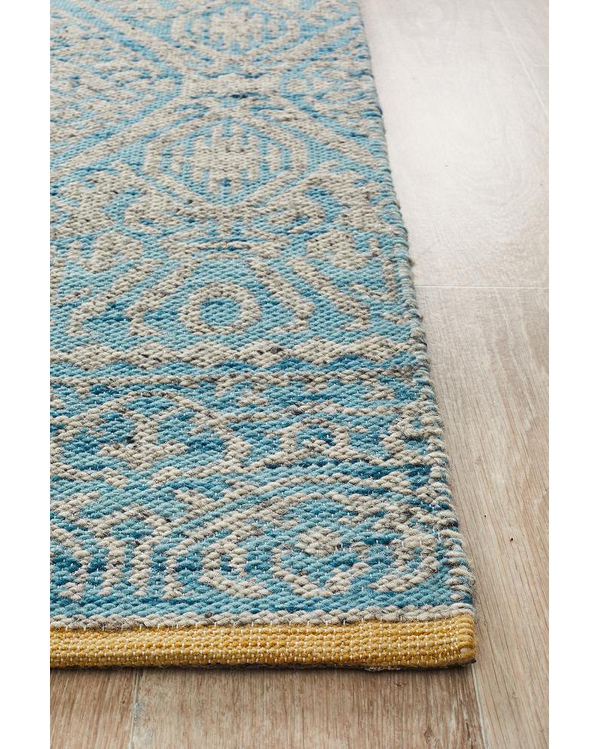 Relic Hunter Blue Grey Rug Rug Culture