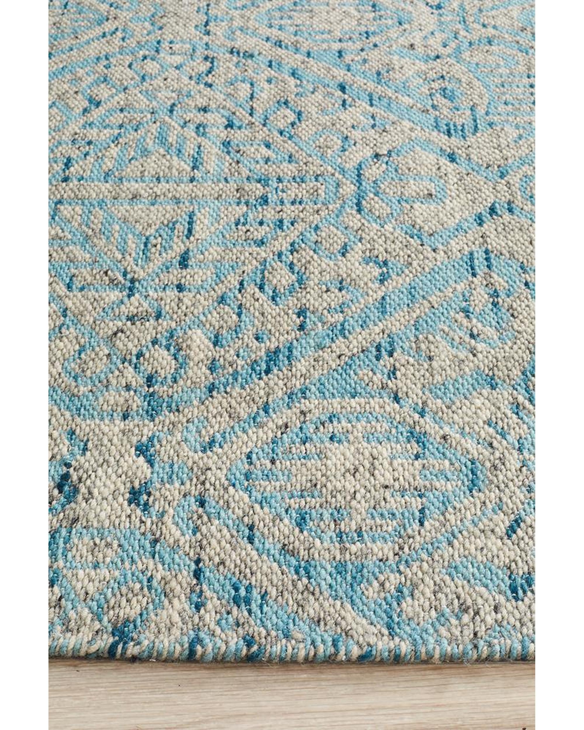 Relic Hunter Blue Grey Rug Rug Culture
