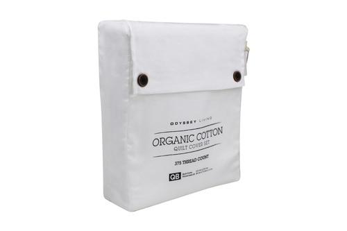 Odyysey Living Organic Cotton Quilt Cover Sets - White Odyssey Living