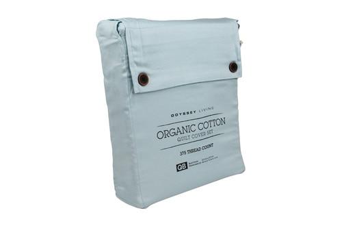 Odyysey Living Organic Cotton Quilt Cover Sets - Cloud Blue Odyssey Living