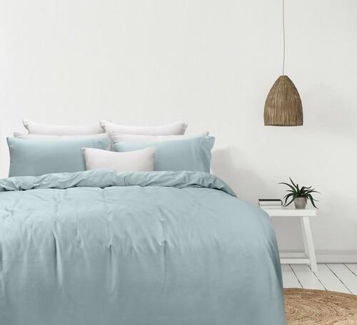 Odyysey Living Organic Cotton Quilt Cover Sets - Cloud Blue Odyssey Living