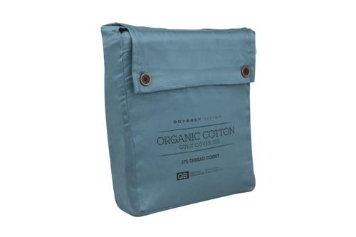 Odyysey Living Organic Cotton Quilt Cover Sets - Teal Odyssey Living