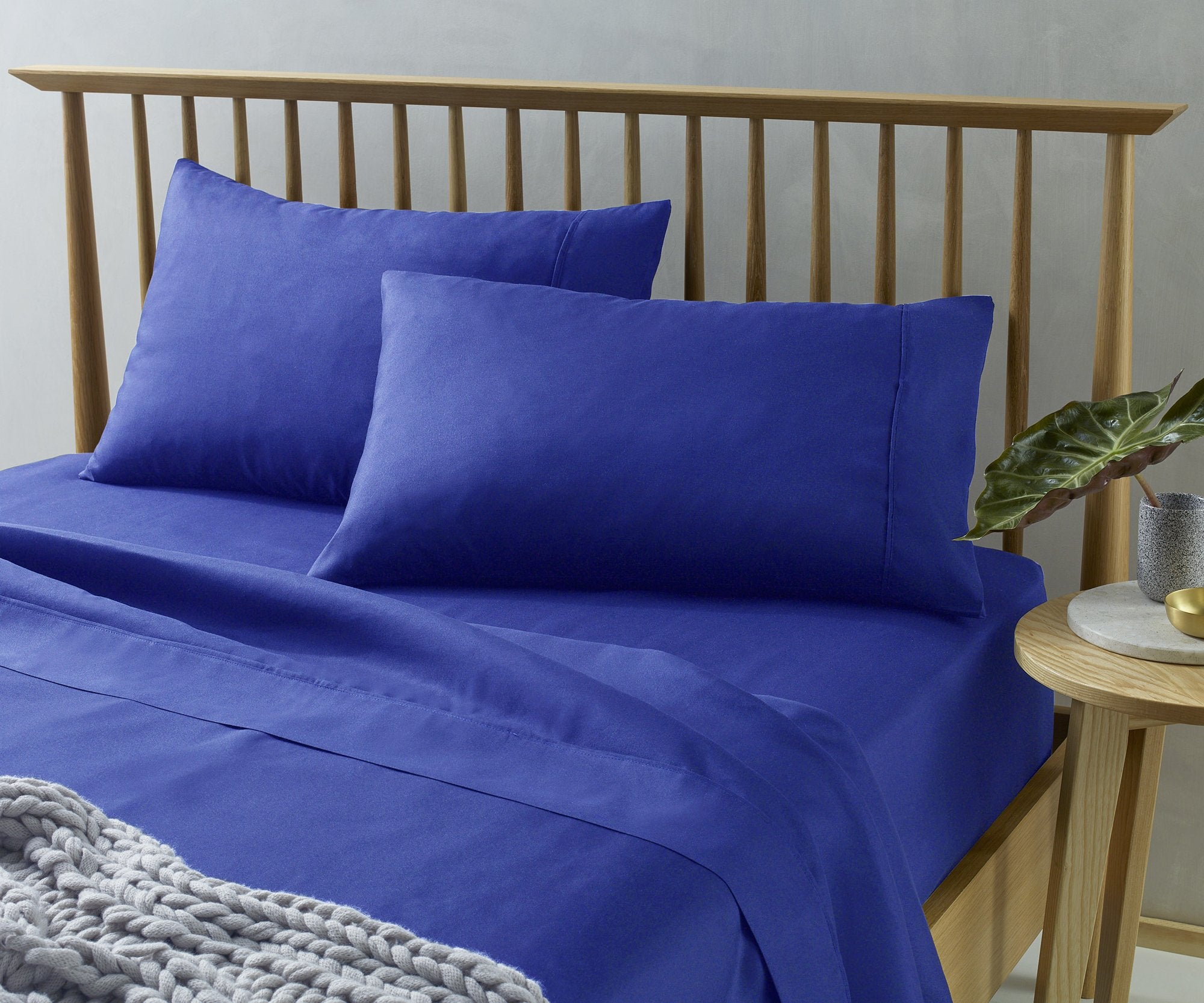 The Big Sleep Microfibre Royal Blue Sheet Set The Big Sleep