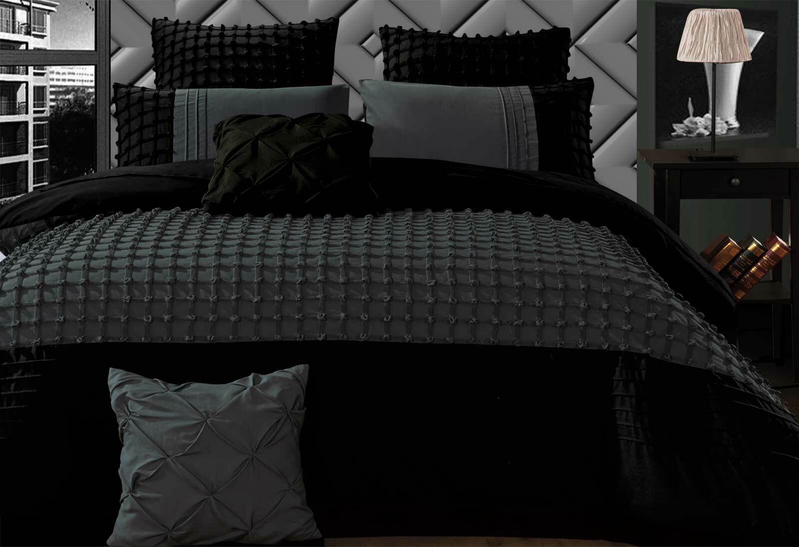 Luxton Cossette Stone Grey Quilt Cover Set Luxton