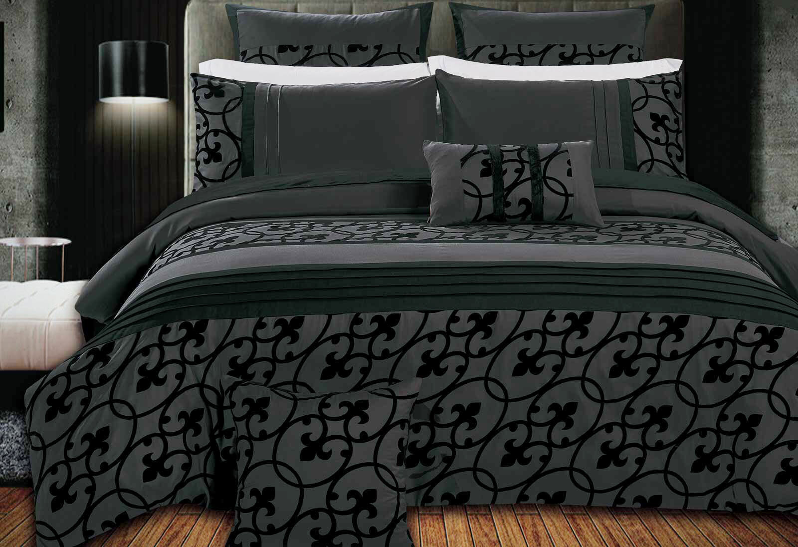 Luxton Dursley Charcoal Quilt Cover Set Luxton